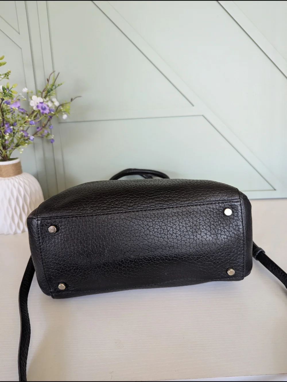 Kate Spade Black Pebbled Leather Satchel Bag